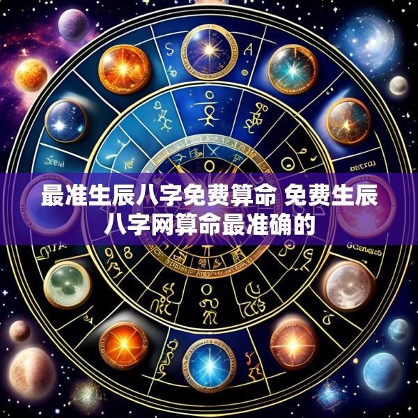 最准生辰八字免费算命 免费生辰八字网算命最准确的