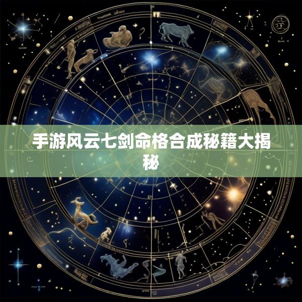 手游风云七剑命格合成秘籍大揭秘