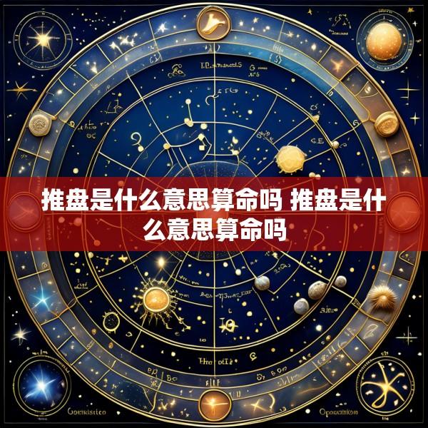 推盘是什么意思算命吗 推盘是什么意思算命吗