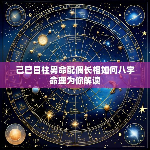 己巳日柱男命配偶长相如何八字命理为你解读