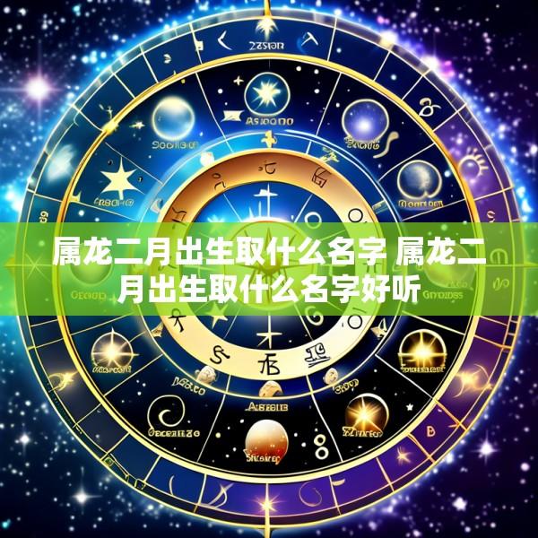 属龙二月出生取什么名字 属龙二月出生取什么名字好听