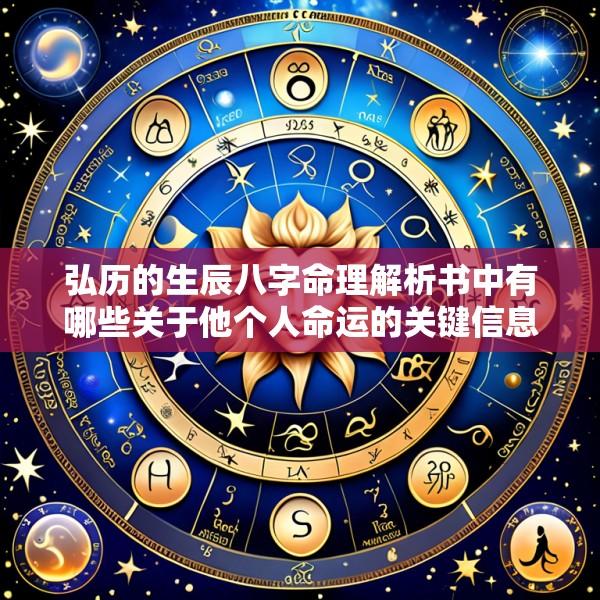 弘历的生辰八字命理解析书中有哪些关于他个人命运的关键信息
