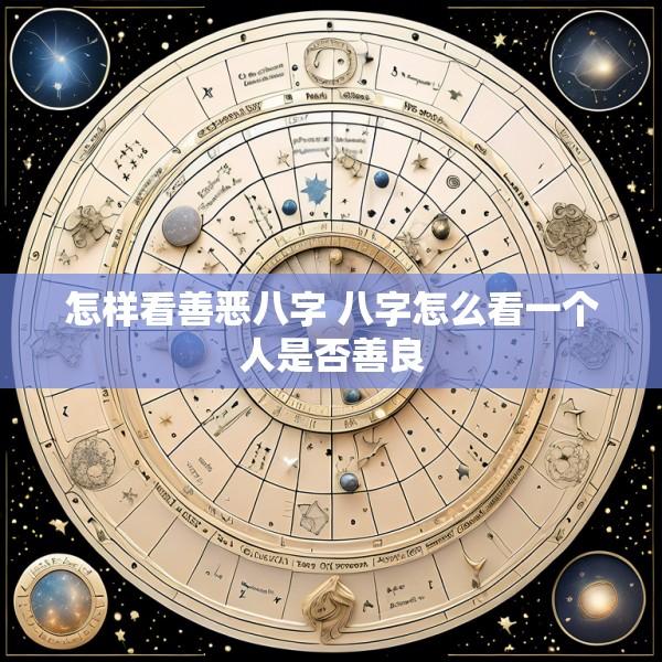 怎样看善恶八字 八字怎么看一个人是否善良
