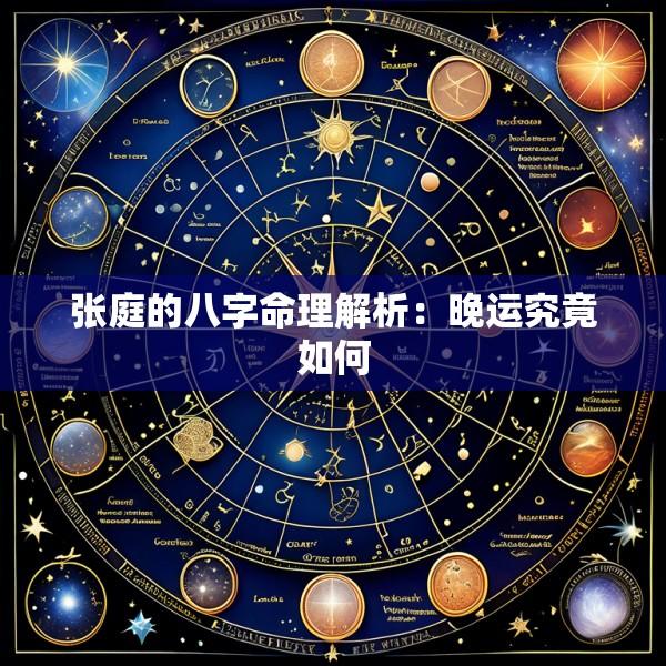 张庭的八字命理解析：晚运究竟如何