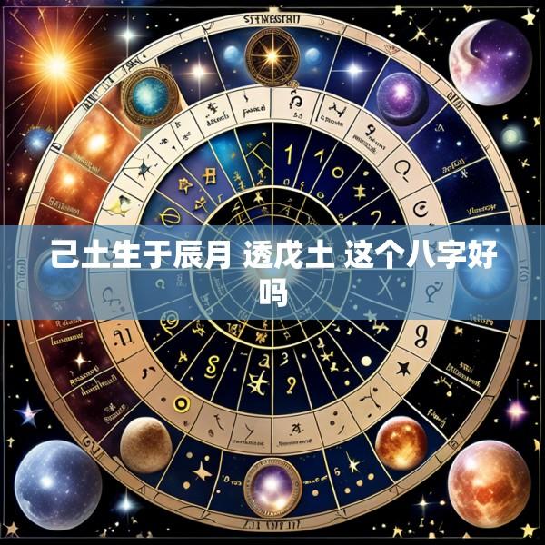 己土生于辰月 透戊土 这个八字好吗
