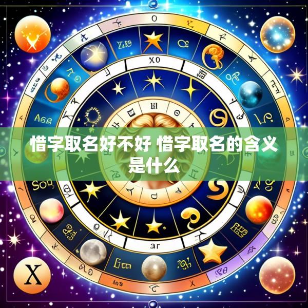 惜字取名好不好 惜字取名的含义是什么