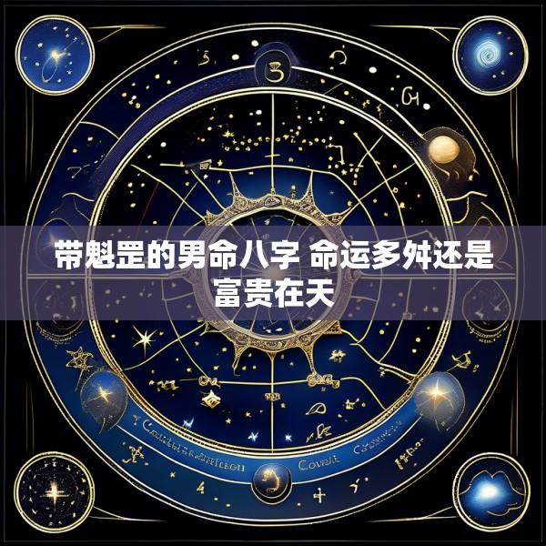 带魁罡的男命八字 命运多舛还是富贵在天