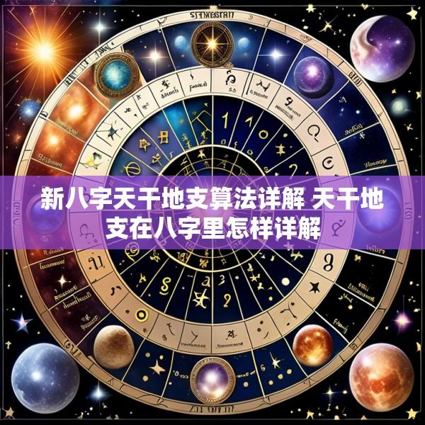 新八字天干地支算法详解 天干地支在八字里怎样详解
