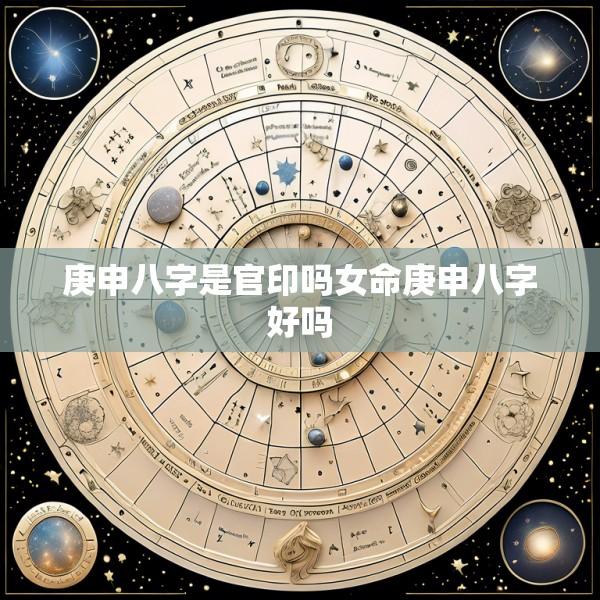 庚申八字是官印吗女命庚申八字好吗