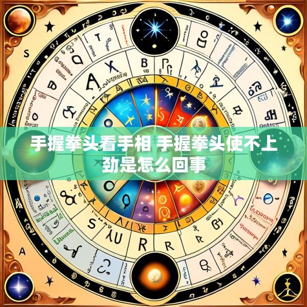 手握拳头看手相 手握拳头使不上劲是怎么回事