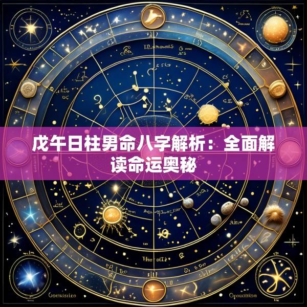 戊午日柱男命八字解析：全面解读命运奥秘