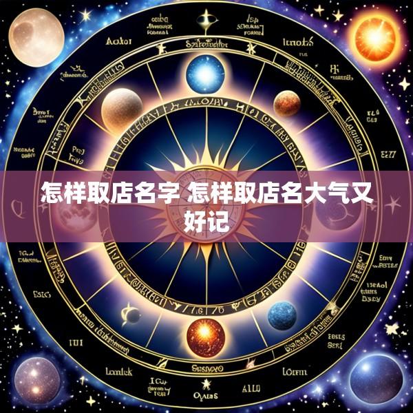 怎样取店名字 怎样取店名大气又好记