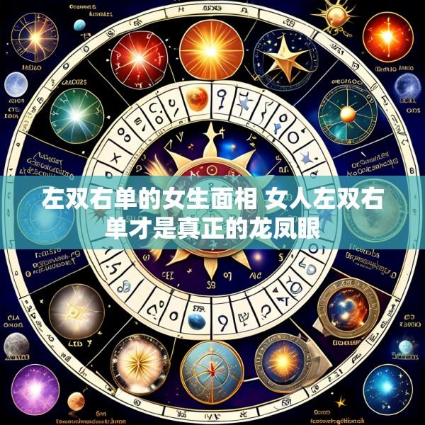 左双右单的女生面相 女人左双右单才是真正的龙凤眼