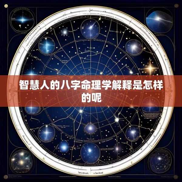 智慧人的八字命理学解释是怎样的呢