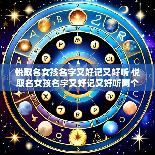 悦取名女孩名字又好记又好听 悦取名女孩名字又好记又好听两个字