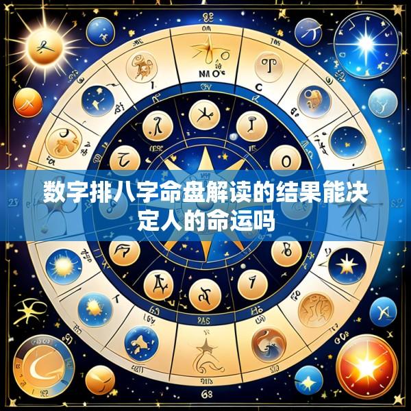 数字排八字命盘解读的结果能决定人的命运吗