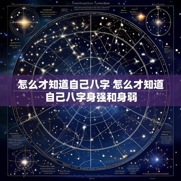 怎么才知道自己八字 怎么才知道自己八字身强和身弱