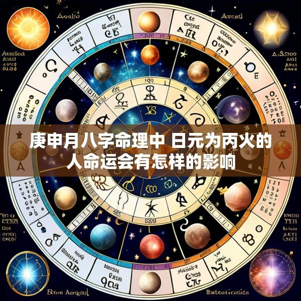 庚申月八字命理中 日元为丙火的人命运会有怎样的影响