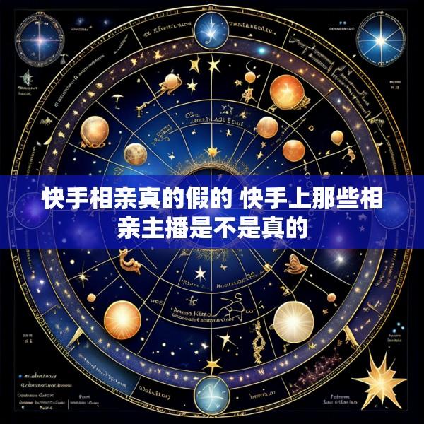 快手相亲真的假的 快手上那些相亲主播是不是真的