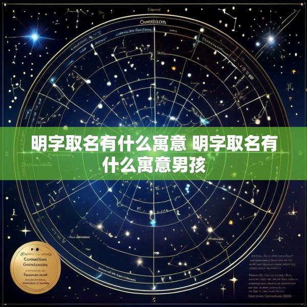 明字取名有什么寓意 明字取名有什么寓意男孩