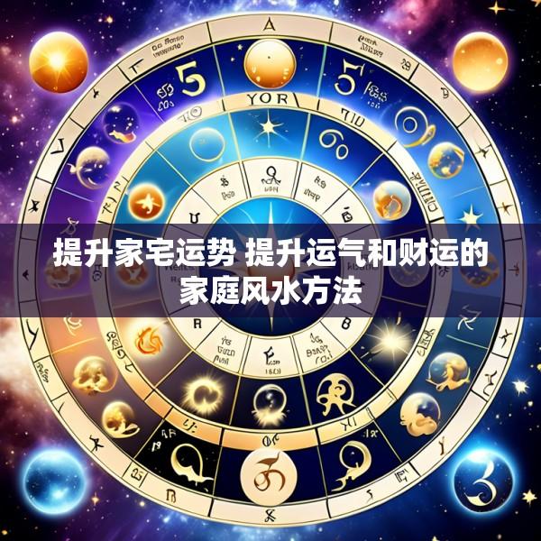 提升家宅运势 提升运气和财运的家庭风水方法