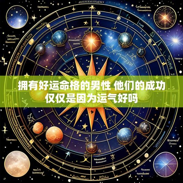 拥有好运命格的男性 他们的成功仅仅是因为运气好吗