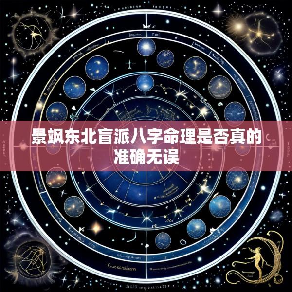 景飒东北盲派八字命理是否真的准确无误