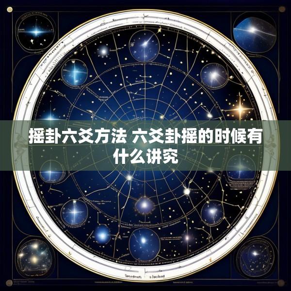 摇卦六爻方法 六爻卦摇的时候有什么讲究