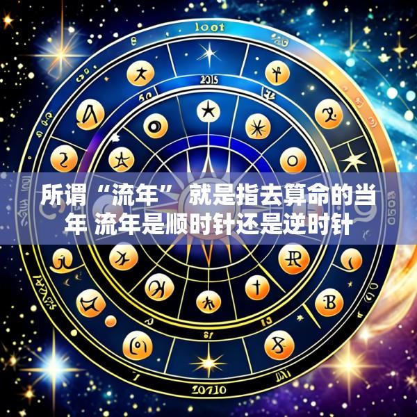 所谓“流年” 就是指去算命的当年 流年是顺时针还是逆时针