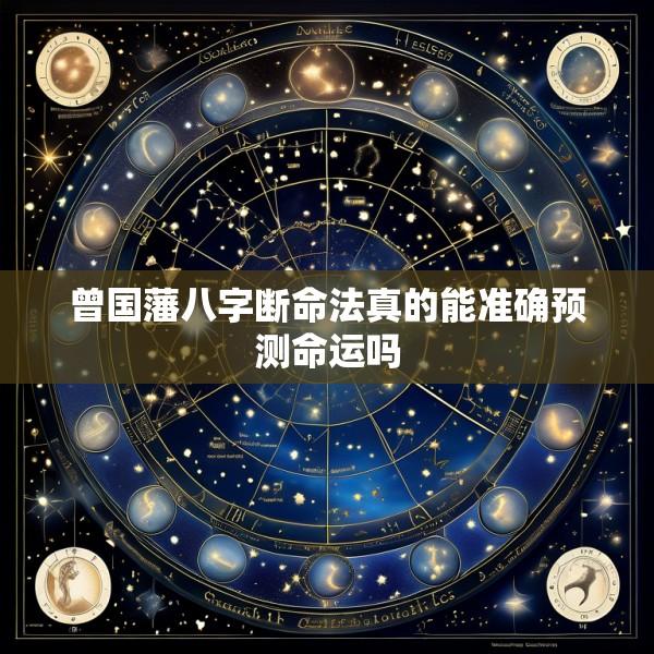 曾国藩八字断命法真的能准确预测命运吗