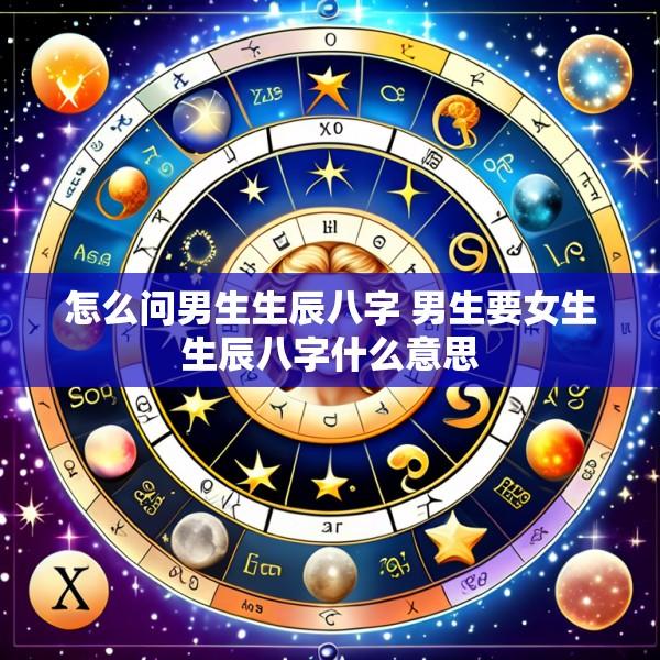 怎么问男生生辰八字 男生要女生生辰八字什么意思