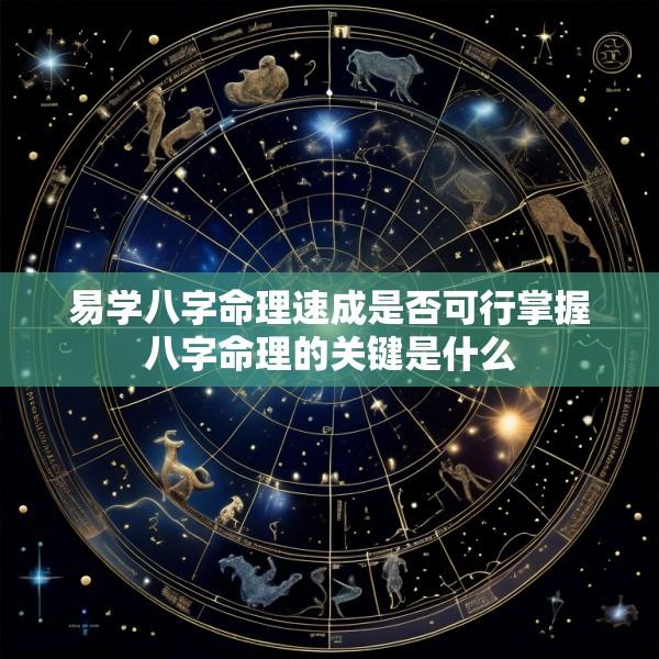 易学八字命理速成是否可行掌握八字命理的关键是什么
