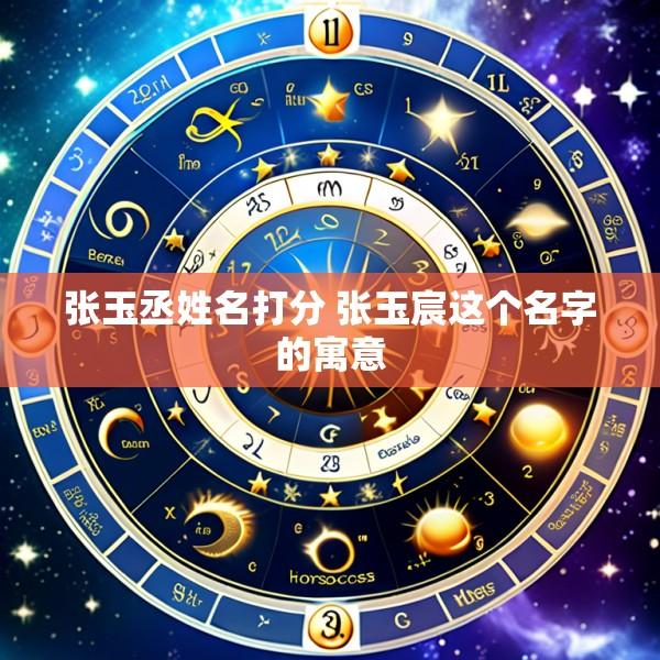 张玉丞姓名打分 张玉宸这个名字的寓意