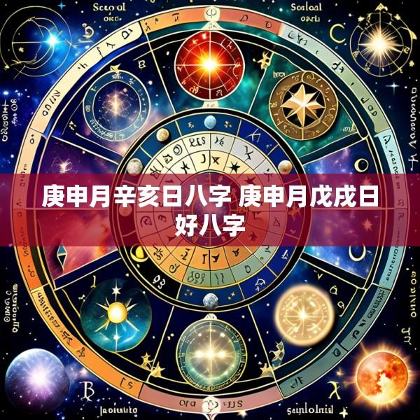 庚申月辛亥日八字 庚申月戊戌日好八字