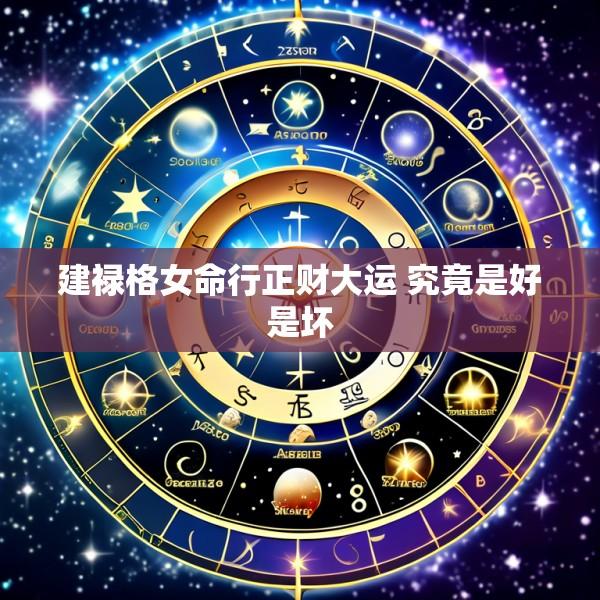 建禄格女命行正财大运 究竟是好是坏