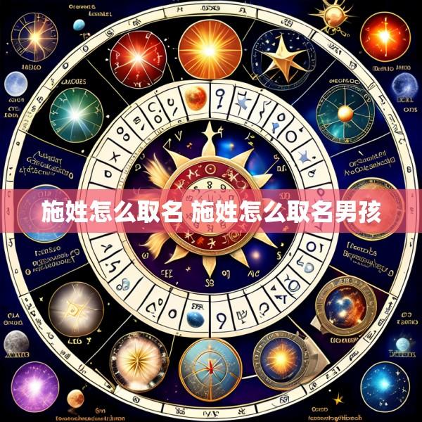 施姓怎么取名 施姓怎么取名男孩