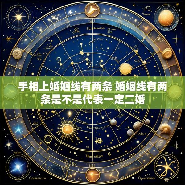 手相上婚姻线有两条 婚姻线有两条是不是代表一定二婚