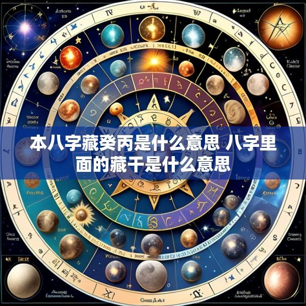 本八字藏癸丙是什么意思 八字里面的藏干是什么意思