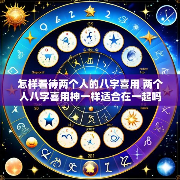怎样看待两个人的八字喜用 两个人八字喜用神一样适合在一起吗