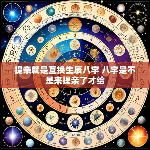 提亲就是互换生辰八字 八字是不是来提亲了才给