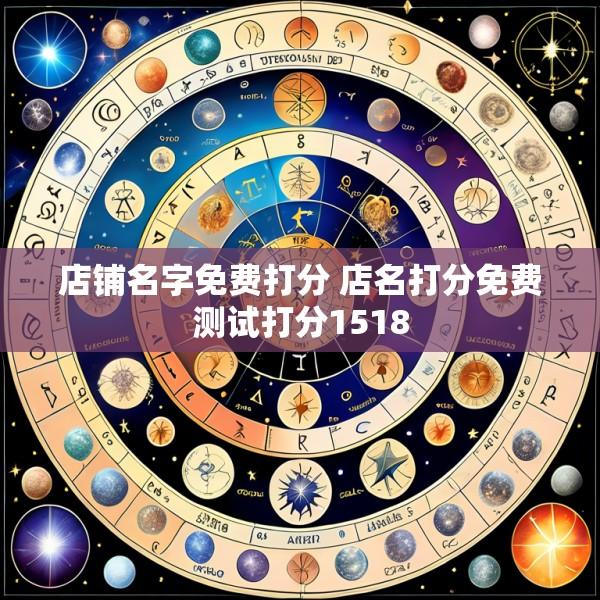 店铺名字免费打分 店名打分免费测试打分1518