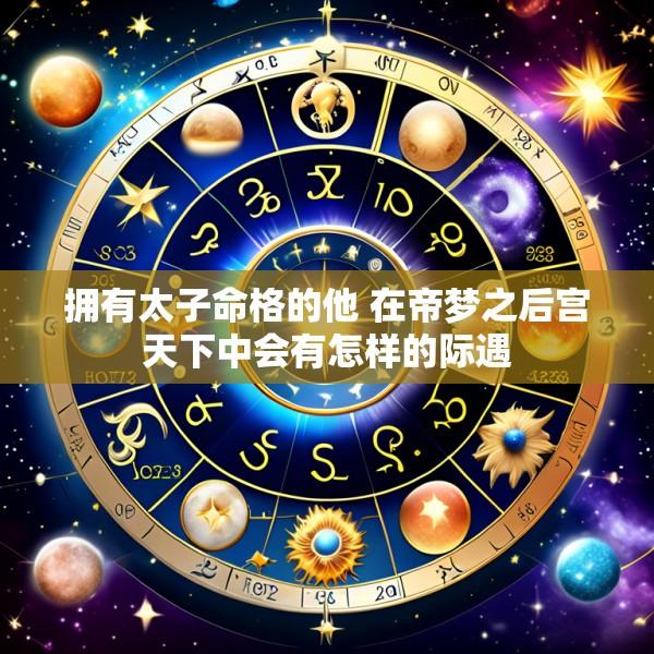 拥有太子命格的他 在帝梦之后宫天下中会有怎样的际遇