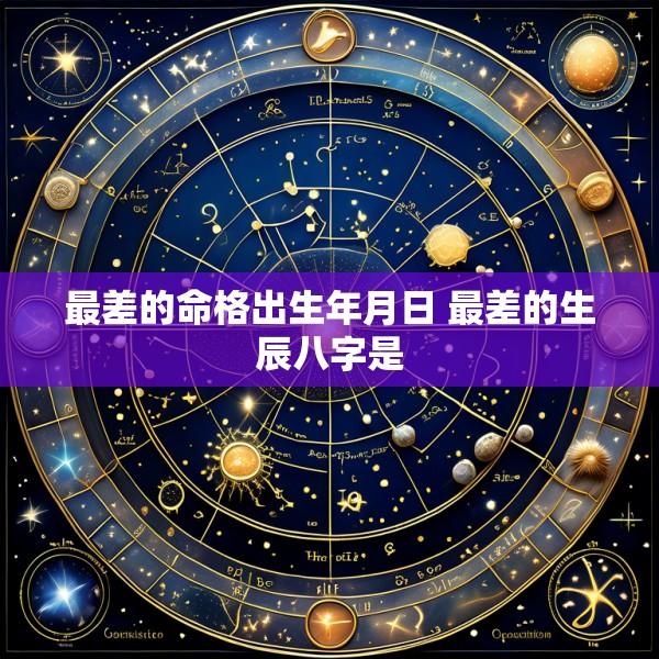 最差的命格出生年月日 最差的生辰八字是
