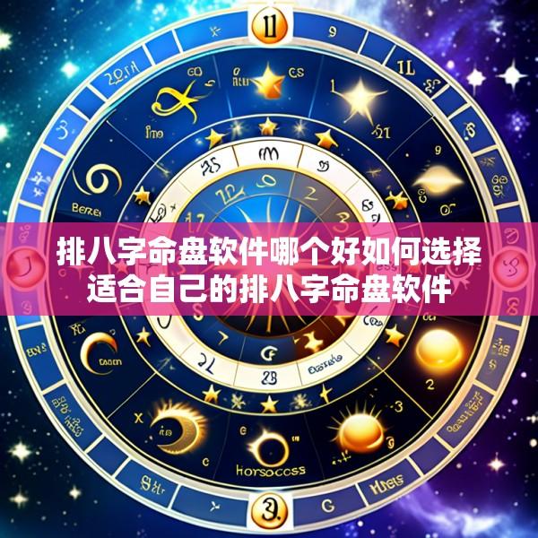 排八字命盘软件哪个好如何选择适合自己的排八字命盘软件