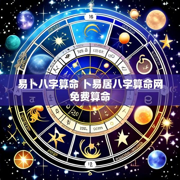 易卜八字算命 卜易居八字算命网免费算命