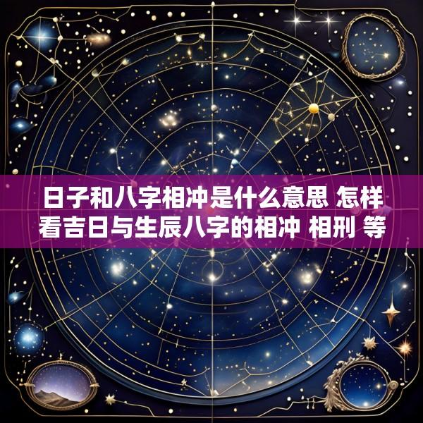 日子和八字相冲是什么意思 怎样看吉日与生辰八字的相冲 相刑 等