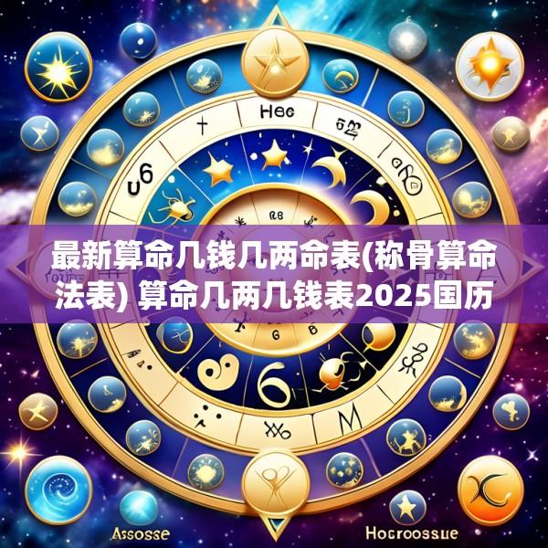 最新算命几钱几两命表(称骨算命法表) 算命几两几钱表2025国历算法
