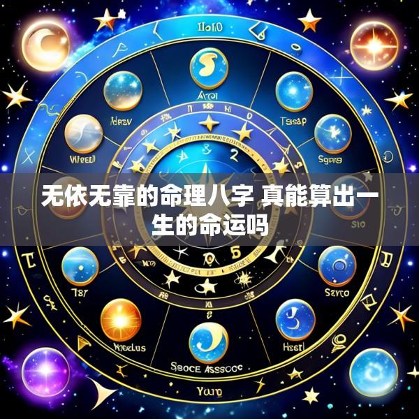 无依无靠的命理八字 真能算出一生的命运吗