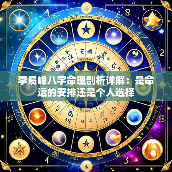 李易峰八字命理剖析详解：是命运的安排还是个人选择