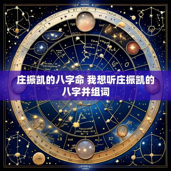 庄振凯的八字命 我想听庄振凯的八字并组词